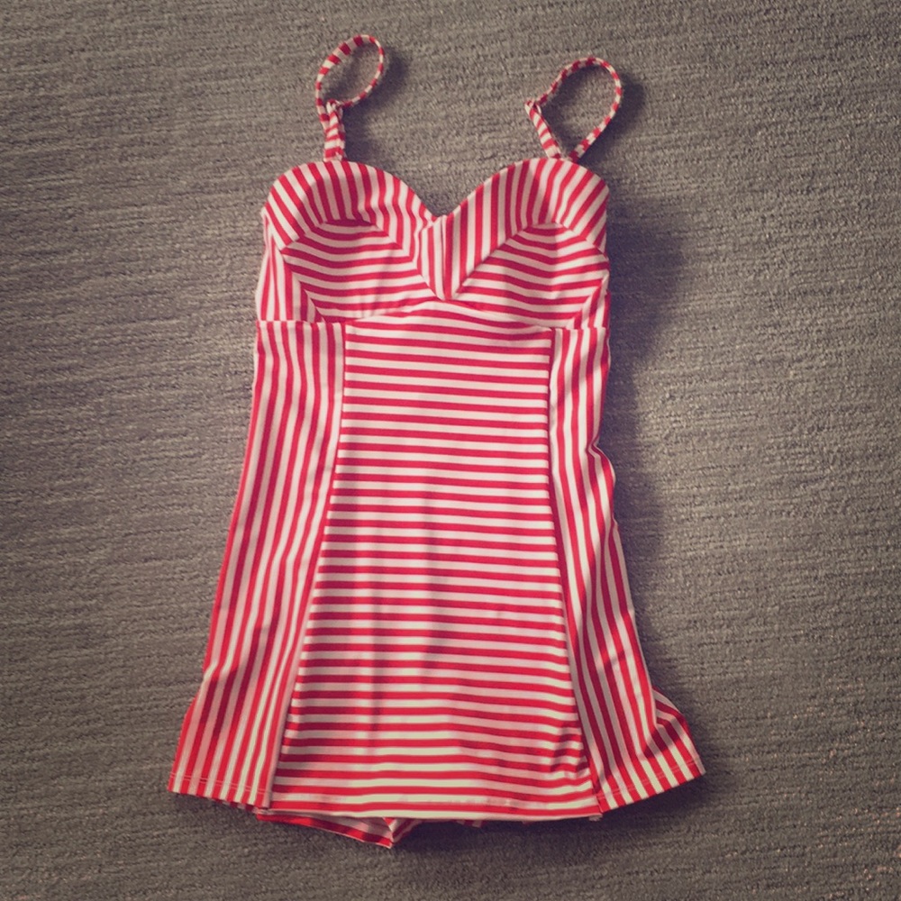 Striped swimsuit